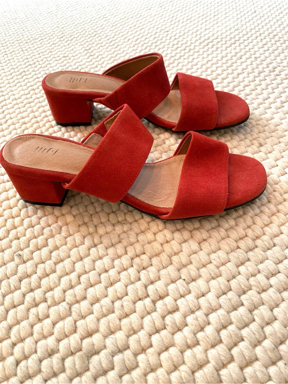 NWOT J.Jill Burnt Orange Suede Heeled Sandal Size 8.5